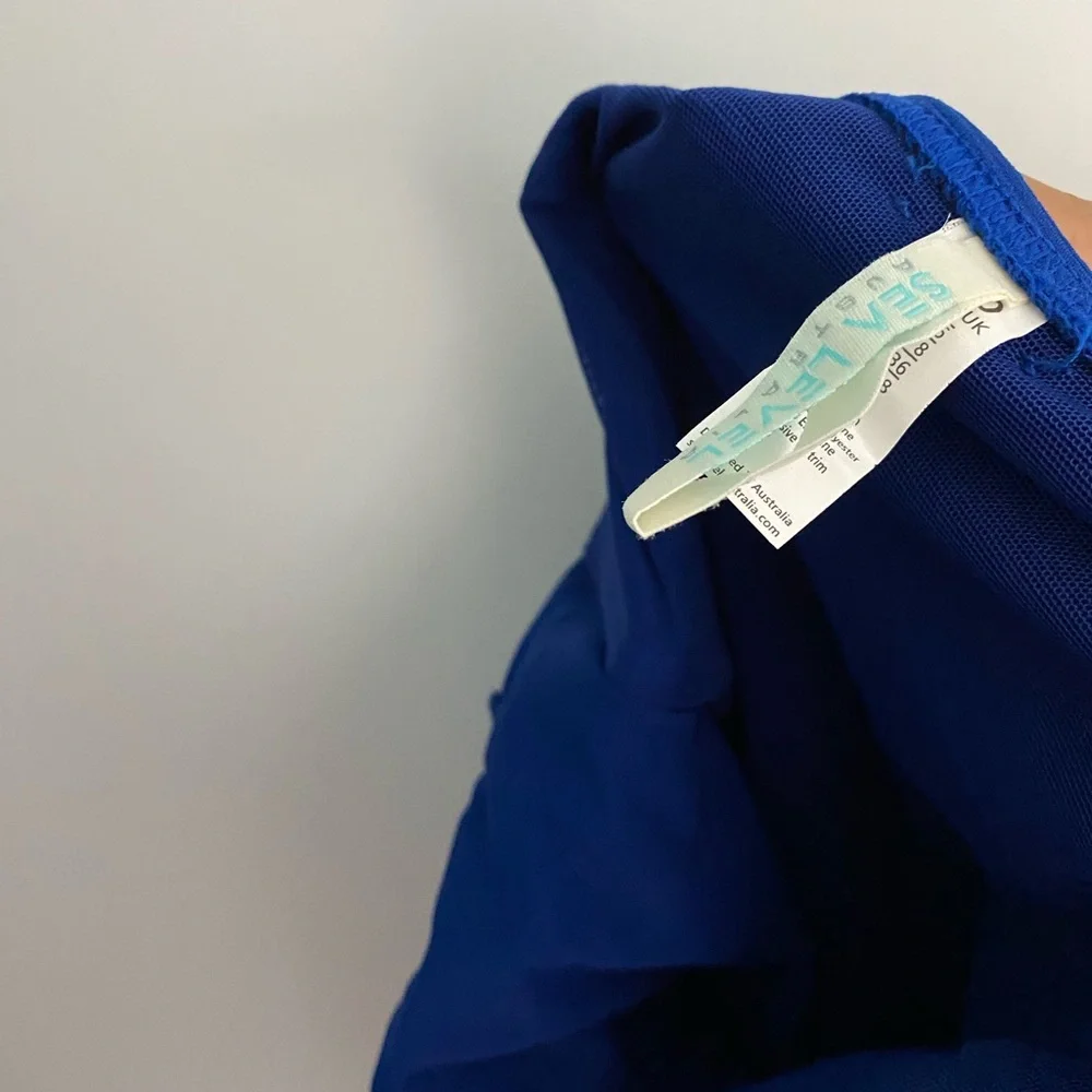 sea level ribbed one piece ocean blue - Picture 3 of 7